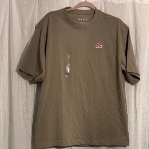 Jordan Khaki Green Sneaker Patch Short Sleeve Tee